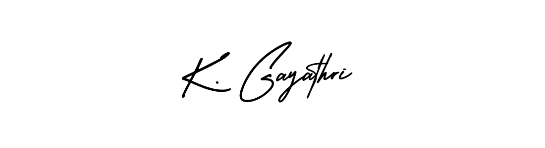 if you are searching for the best signature style for your name K. Gayathri. so please give up your signature search. here we have designed multiple signature styles  using AmerikaSignatureDemo-Regular. K. Gayathri signature style 3 images and pictures png