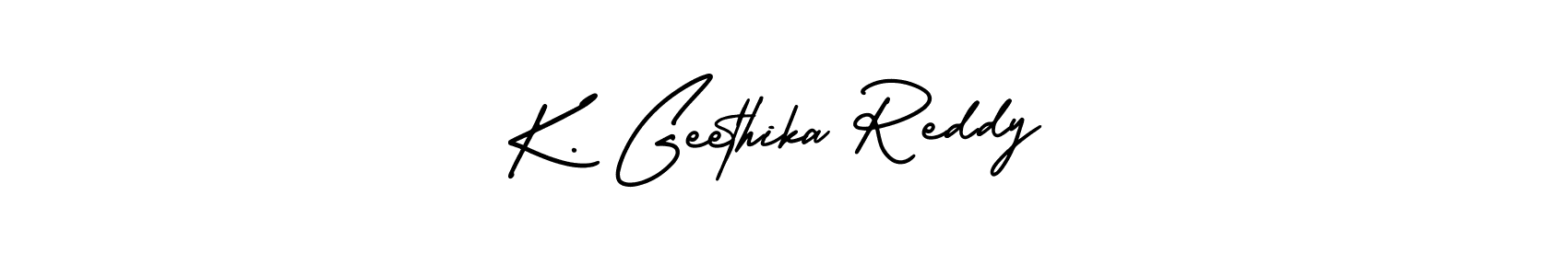 Make a short K. Geethika Reddy signature style. Manage your documents anywhere anytime using AmerikaSignatureDemo-Regular. Create and add eSignatures, submit forms, share and send files easily. K. Geethika Reddy signature style 3 images and pictures png