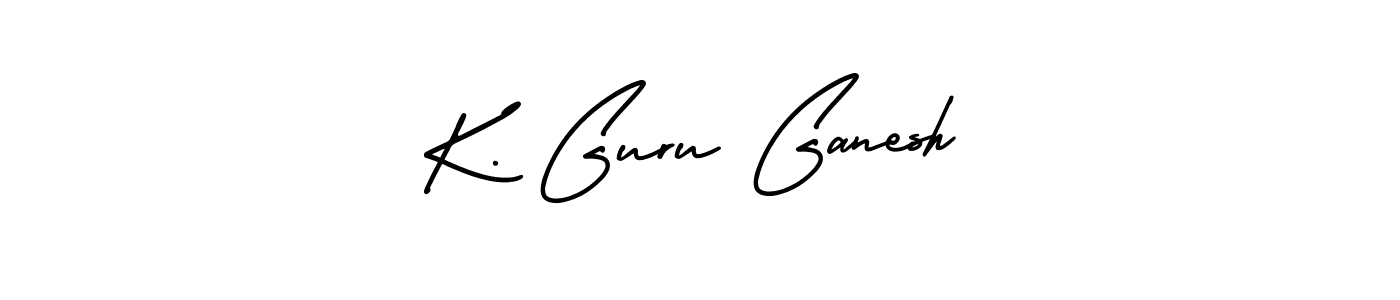 Make a beautiful signature design for name K. Guru Ganesh. With this signature (AmerikaSignatureDemo-Regular) style, you can create a handwritten signature for free. K. Guru Ganesh signature style 3 images and pictures png