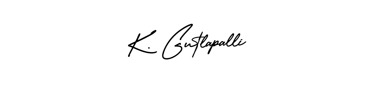 This is the best signature style for the K. Gutlapalli name. Also you like these signature font (AmerikaSignatureDemo-Regular). Mix name signature. K. Gutlapalli signature style 3 images and pictures png