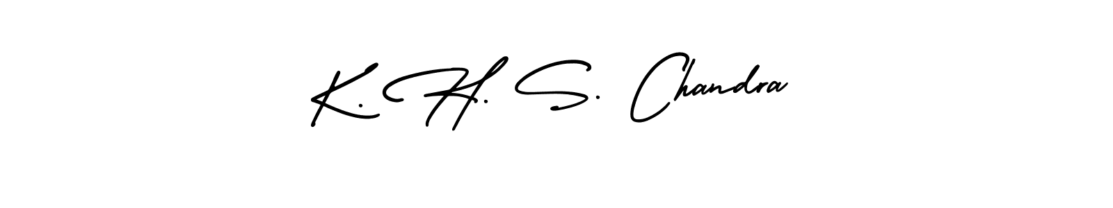 Design your own signature with our free online signature maker. With this signature software, you can create a handwritten (AmerikaSignatureDemo-Regular) signature for name K. H. S. Chandra. K. H. S. Chandra signature style 3 images and pictures png