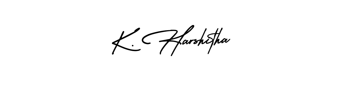 Design your own signature with our free online signature maker. With this signature software, you can create a handwritten (AmerikaSignatureDemo-Regular) signature for name K. Harshitha. K. Harshitha signature style 3 images and pictures png