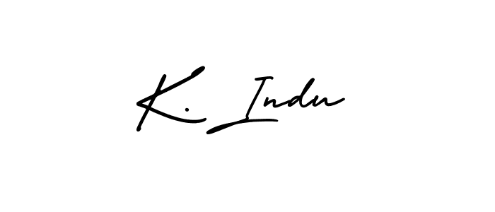 This is the best signature style for the K. Indu name. Also you like these signature font (AmerikaSignatureDemo-Regular). Mix name signature. K. Indu signature style 3 images and pictures png