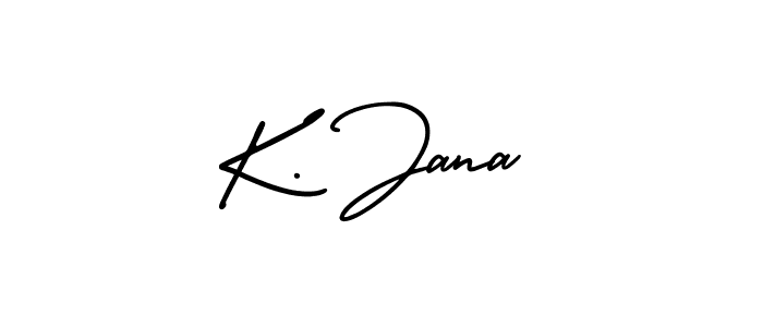 Design your own signature with our free online signature maker. With this signature software, you can create a handwritten (AmerikaSignatureDemo-Regular) signature for name K. Jana. K. Jana signature style 3 images and pictures png