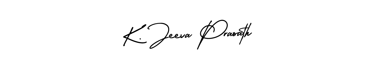 This is the best signature style for the K. Jeeva Prasath name. Also you like these signature font (AmerikaSignatureDemo-Regular). Mix name signature. K. Jeeva Prasath signature style 3 images and pictures png