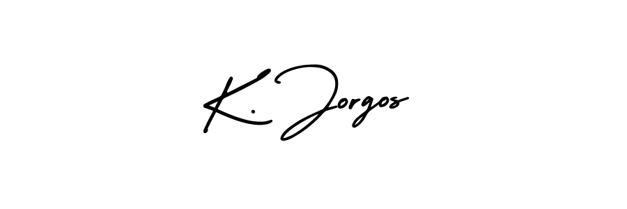K. Jorgos stylish signature style. Best Handwritten Sign (AmerikaSignatureDemo-Regular) for my name. Handwritten Signature Collection Ideas for my name K. Jorgos. K. Jorgos signature style 3 images and pictures png