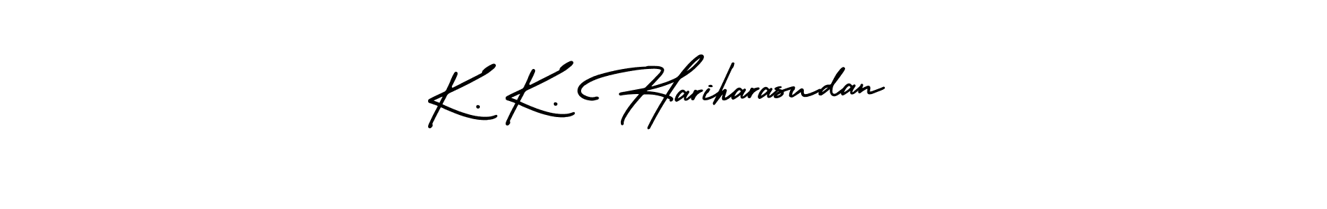 Use a signature maker to create a handwritten signature online. With this signature software, you can design (AmerikaSignatureDemo-Regular) your own signature for name K. K. Hariharasudan. K. K. Hariharasudan signature style 3 images and pictures png