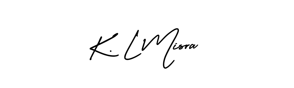 Design your own signature with our free online signature maker. With this signature software, you can create a handwritten (AmerikaSignatureDemo-Regular) signature for name K. L Misra. K. L Misra signature style 3 images and pictures png