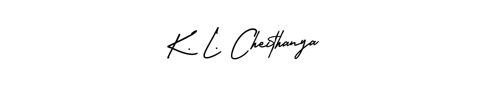 Also we have K. L. Cheithanya name is the best signature style. Create professional handwritten signature collection using AmerikaSignatureDemo-Regular autograph style. K. L. Cheithanya signature style 3 images and pictures png