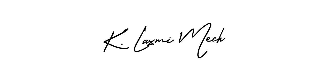 How to make K. Laxmi Mech name signature. Use AmerikaSignatureDemo-Regular style for creating short signs online. This is the latest handwritten sign. K. Laxmi Mech signature style 3 images and pictures png