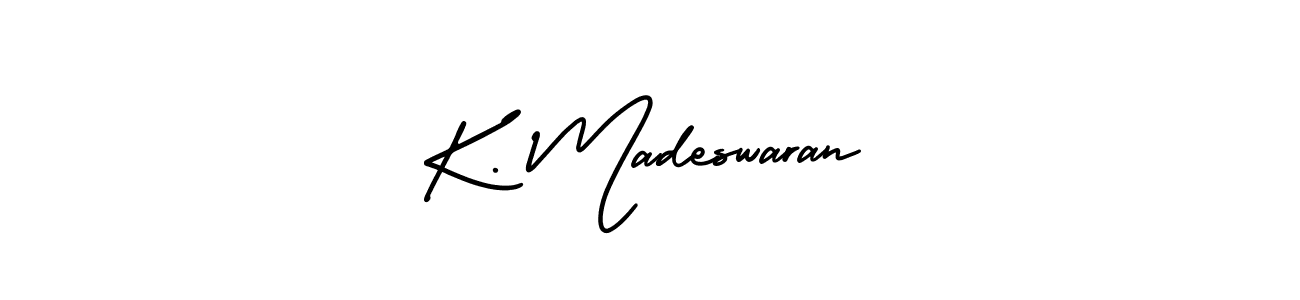 AmerikaSignatureDemo-Regular is a professional signature style that is perfect for those who want to add a touch of class to their signature. It is also a great choice for those who want to make their signature more unique. Get K. Madeswaran name to fancy signature for free. K. Madeswaran signature style 3 images and pictures png