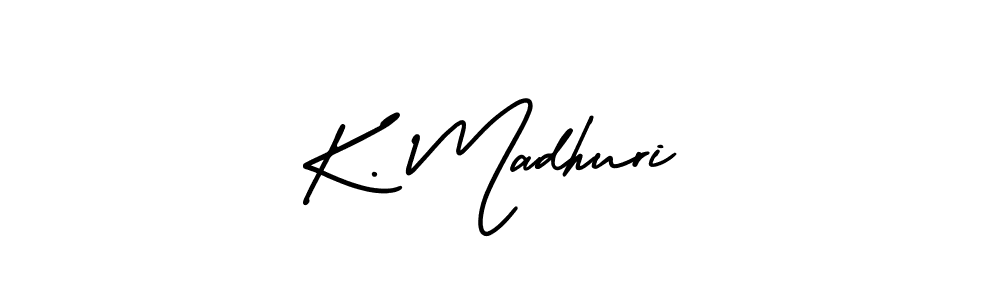 Create a beautiful signature design for name K. Madhuri. With this signature (AmerikaSignatureDemo-Regular) fonts, you can make a handwritten signature for free. K. Madhuri signature style 3 images and pictures png