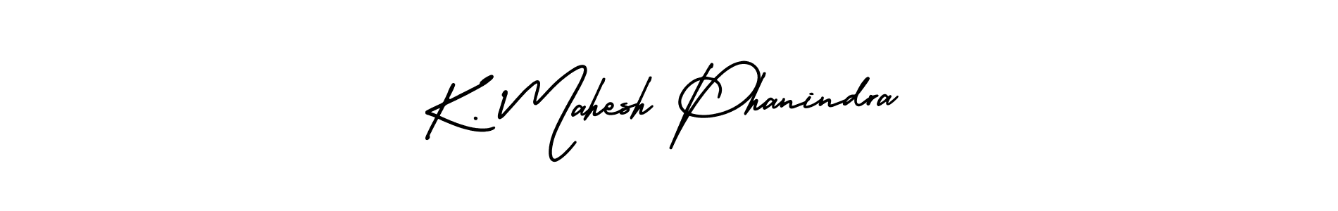 The best way (AmerikaSignatureDemo-Regular) to make a short signature is to pick only two or three words in your name. The name K. Mahesh Phanindra include a total of six letters. For converting this name. K. Mahesh Phanindra signature style 3 images and pictures png