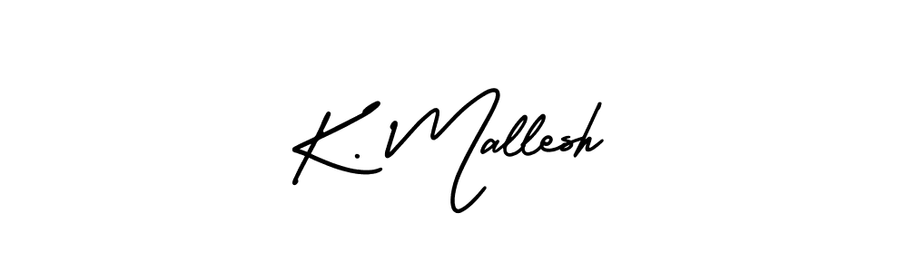AmerikaSignatureDemo-Regular is a professional signature style that is perfect for those who want to add a touch of class to their signature. It is also a great choice for those who want to make their signature more unique. Get K. Mallesh name to fancy signature for free. K. Mallesh signature style 3 images and pictures png