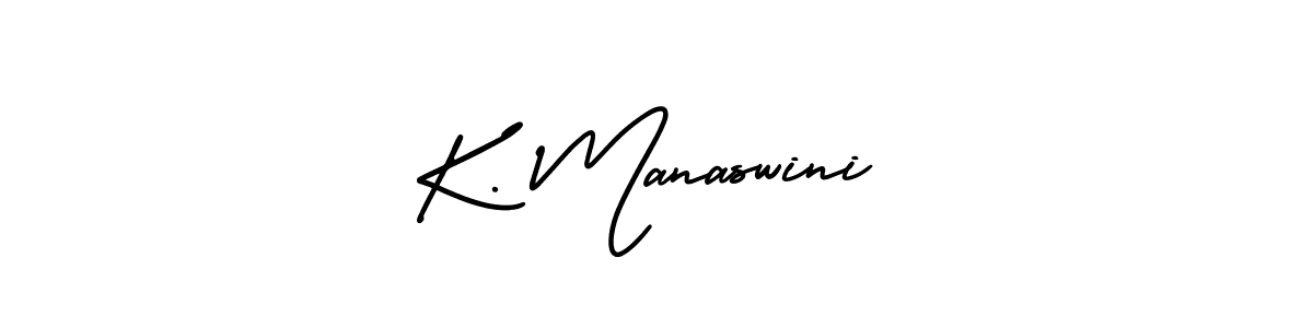 Make a beautiful signature design for name K. Manaswini. Use this online signature maker to create a handwritten signature for free. K. Manaswini signature style 3 images and pictures png