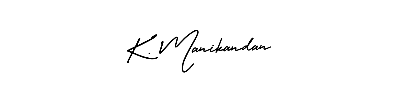 You should practise on your own different ways (AmerikaSignatureDemo-Regular) to write your name (K. Manikandan) in signature. don't let someone else do it for you. K. Manikandan signature style 3 images and pictures png