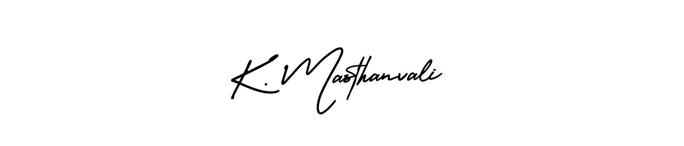 Similarly AmerikaSignatureDemo-Regular is the best handwritten signature design. Signature creator online .You can use it as an online autograph creator for name K. Masthanvali. K. Masthanvali signature style 3 images and pictures png