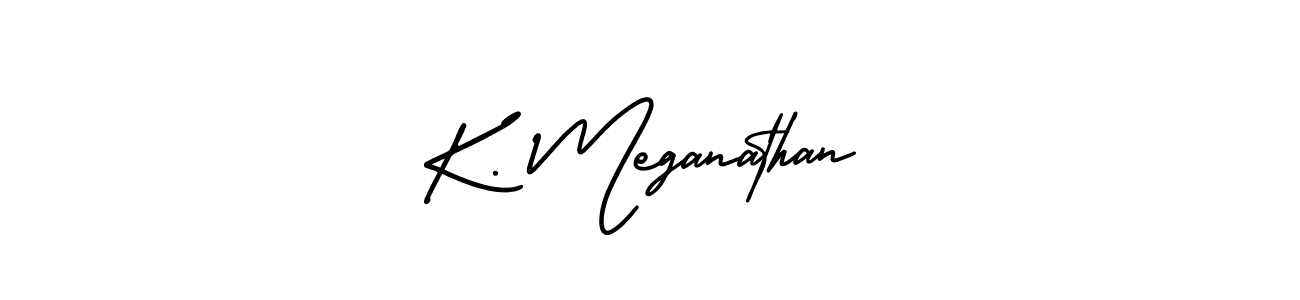 This is the best signature style for the K. Meganathan name. Also you like these signature font (AmerikaSignatureDemo-Regular). Mix name signature. K. Meganathan signature style 3 images and pictures png