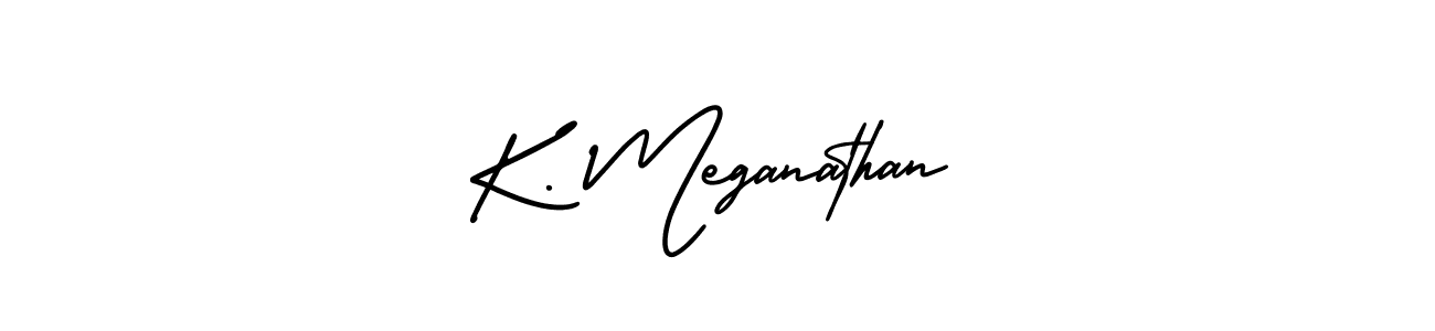 Also You can easily find your signature by using the search form. We will create K. Meganathan name handwritten signature images for you free of cost using AmerikaSignatureDemo-Regular sign style. K. Meganathan signature style 3 images and pictures png