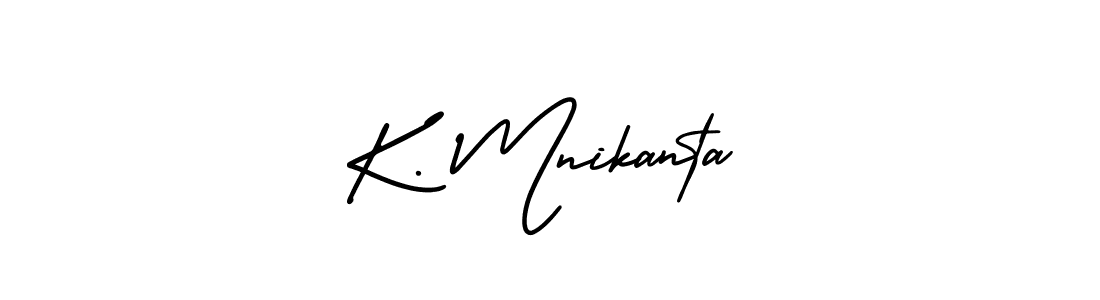 Create a beautiful signature design for name K. Mnikanta. With this signature (AmerikaSignatureDemo-Regular) fonts, you can make a handwritten signature for free. K. Mnikanta signature style 3 images and pictures png