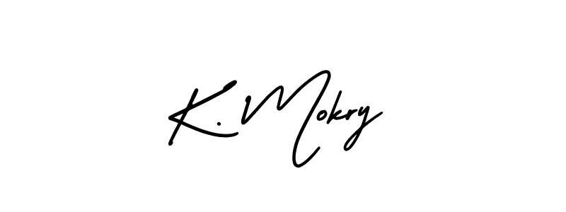 See photos of K. Mokry official signature by Spectra . Check more albums & portfolios. Read reviews & check more about AmerikaSignatureDemo-Regular font. K. Mokry signature style 3 images and pictures png