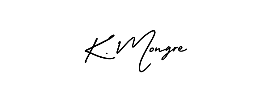 This is the best signature style for the K. Mongre name. Also you like these signature font (AmerikaSignatureDemo-Regular). Mix name signature. K. Mongre signature style 3 images and pictures png