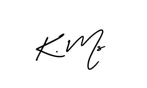 Also You can easily find your signature by using the search form. We will create K. Ms name handwritten signature images for you free of cost using AmerikaSignatureDemo-Regular sign style. K. Ms signature style 3 images and pictures png