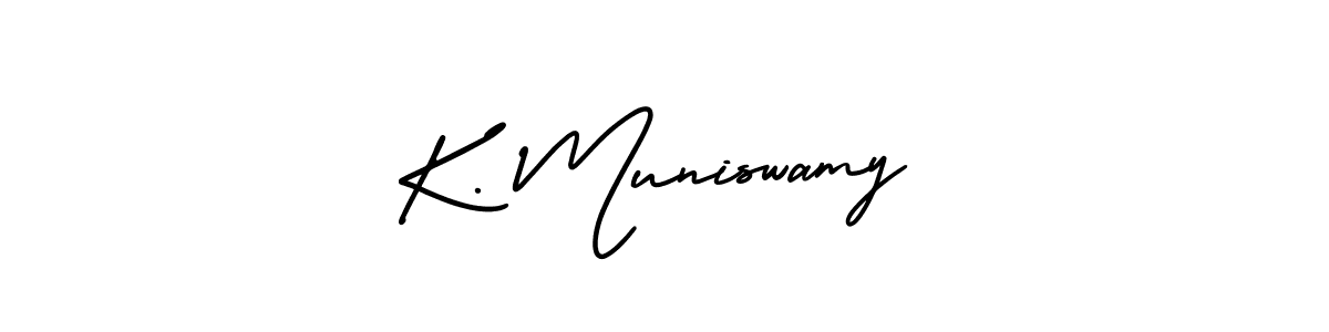 It looks lik you need a new signature style for name K. Muniswamy. Design unique handwritten (AmerikaSignatureDemo-Regular) signature with our free signature maker in just a few clicks. K. Muniswamy signature style 3 images and pictures png