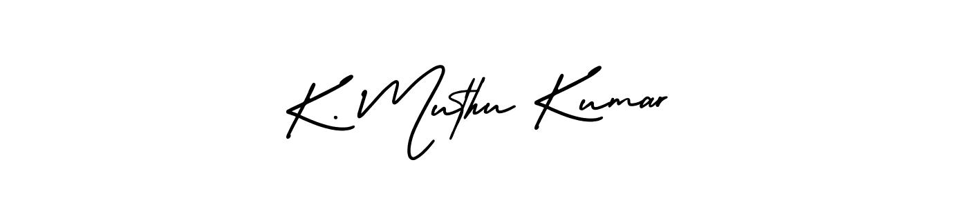 Design your own signature with our free online signature maker. With this signature software, you can create a handwritten (AmerikaSignatureDemo-Regular) signature for name K. Muthu Kumar. K. Muthu Kumar signature style 3 images and pictures png