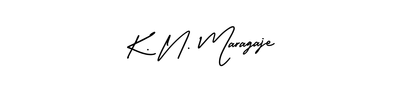 Make a beautiful signature design for name K. N. Maragaje. With this signature (AmerikaSignatureDemo-Regular) style, you can create a handwritten signature for free. K. N. Maragaje signature style 3 images and pictures png