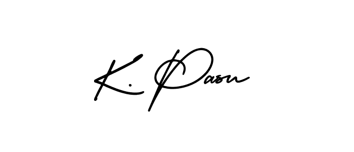 Make a beautiful signature design for name K. Pasu. With this signature (AmerikaSignatureDemo-Regular) style, you can create a handwritten signature for free. K. Pasu signature style 3 images and pictures png