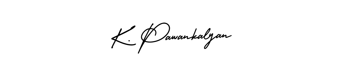 Use a signature maker to create a handwritten signature online. With this signature software, you can design (AmerikaSignatureDemo-Regular) your own signature for name K. Pawankalyan. K. Pawankalyan signature style 3 images and pictures png