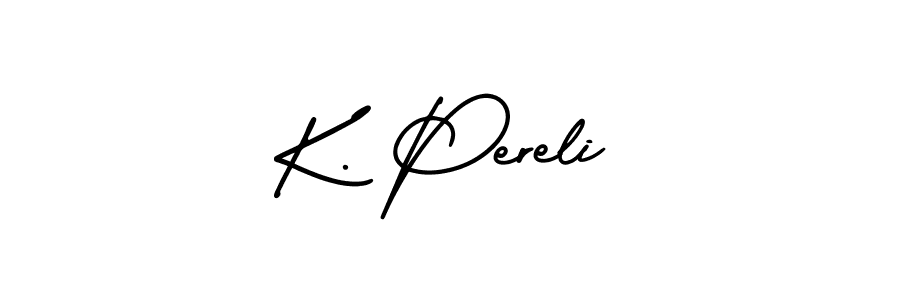 How to Draw K. Pereli signature style? AmerikaSignatureDemo-Regular is a latest design signature styles for name K. Pereli. K. Pereli signature style 3 images and pictures png