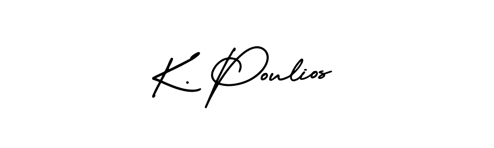 How to make K. Poulios signature? AmerikaSignatureDemo-Regular is a professional autograph style. Create handwritten signature for K. Poulios name. K. Poulios signature style 3 images and pictures png