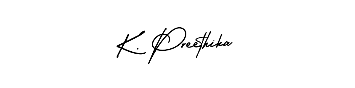 Make a beautiful signature design for name K. Preethika. With this signature (AmerikaSignatureDemo-Regular) style, you can create a handwritten signature for free. K. Preethika signature style 3 images and pictures png