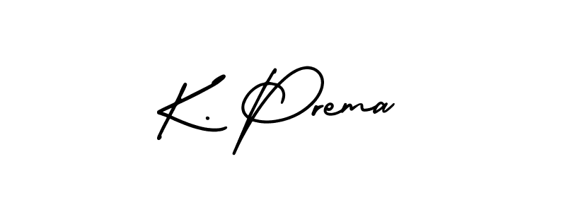 The best way (AmerikaSignatureDemo-Regular) to make a short signature is to pick only two or three words in your name. The name K. Prema include a total of six letters. For converting this name. K. Prema signature style 3 images and pictures png