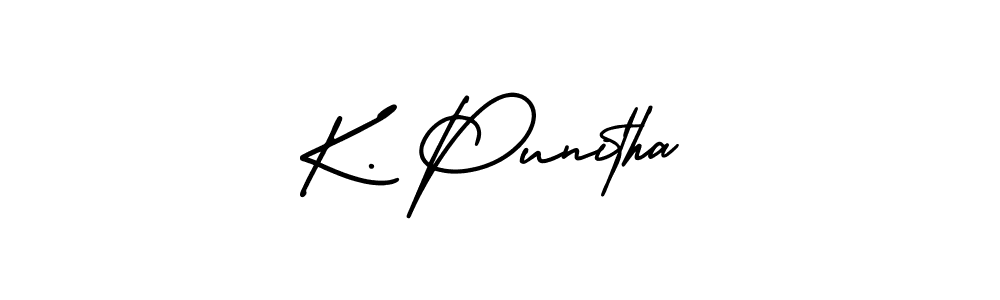 Make a short K. Punitha signature style. Manage your documents anywhere anytime using AmerikaSignatureDemo-Regular. Create and add eSignatures, submit forms, share and send files easily. K. Punitha signature style 3 images and pictures png