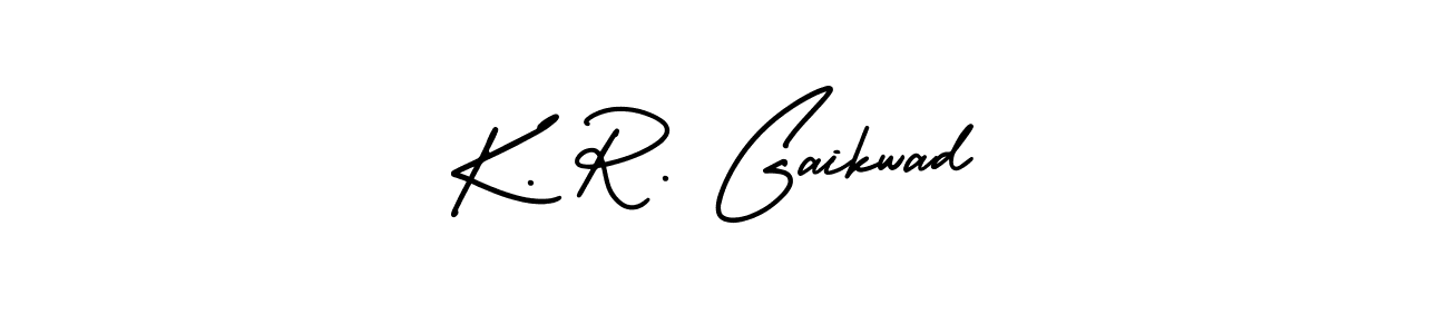 Also You can easily find your signature by using the search form. We will create K. R. Gaikwad name handwritten signature images for you free of cost using AmerikaSignatureDemo-Regular sign style. K. R. Gaikwad signature style 3 images and pictures png