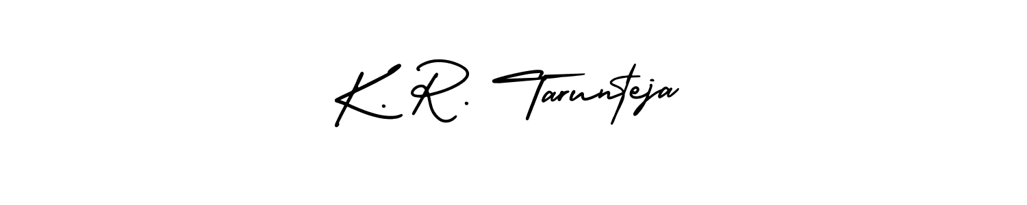 AmerikaSignatureDemo-Regular is a professional signature style that is perfect for those who want to add a touch of class to their signature. It is also a great choice for those who want to make their signature more unique. Get K. R. Tarunteja name to fancy signature for free. K. R. Tarunteja signature style 3 images and pictures png