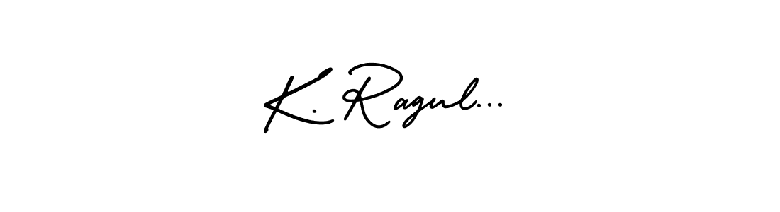 Create a beautiful signature design for name K. Ragul.... With this signature (AmerikaSignatureDemo-Regular) fonts, you can make a handwritten signature for free. K. Ragul... signature style 3 images and pictures png