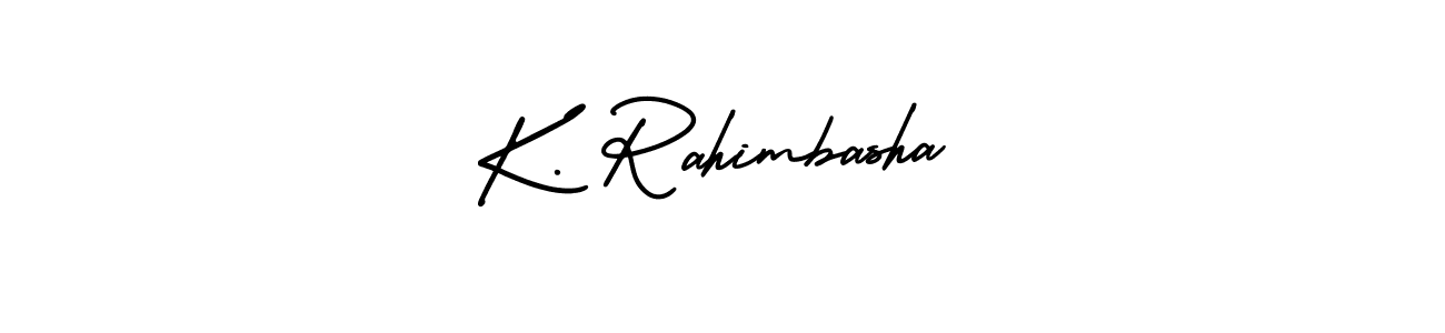 AmerikaSignatureDemo-Regular is a professional signature style that is perfect for those who want to add a touch of class to their signature. It is also a great choice for those who want to make their signature more unique. Get K. Rahimbasha name to fancy signature for free. K. Rahimbasha signature style 3 images and pictures png