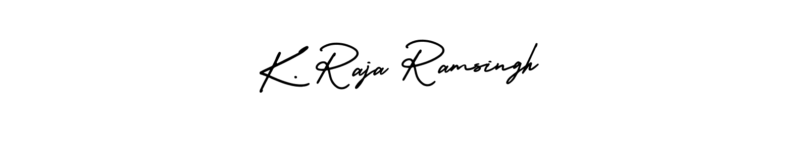 Also You can easily find your signature by using the search form. We will create K. Raja Ramsingh name handwritten signature images for you free of cost using AmerikaSignatureDemo-Regular sign style. K. Raja Ramsingh signature style 3 images and pictures png