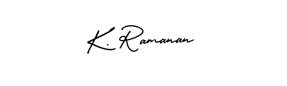 if you are searching for the best signature style for your name K. Ramanan. so please give up your signature search. here we have designed multiple signature styles  using AmerikaSignatureDemo-Regular. K. Ramanan signature style 3 images and pictures png