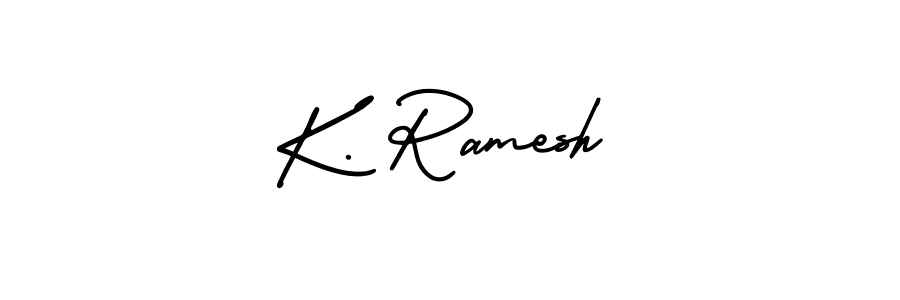 Make a beautiful signature design for name K. Ramesh. With this signature (AmerikaSignatureDemo-Regular) style, you can create a handwritten signature for free. K. Ramesh signature style 3 images and pictures png