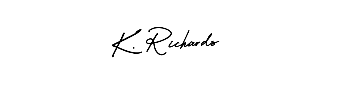 This is the best signature style for the K. Richards name. Also you like these signature font (AmerikaSignatureDemo-Regular). Mix name signature. K. Richards signature style 3 images and pictures png