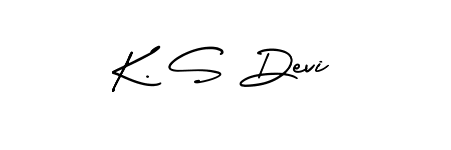 How to make K. S Devi name signature. Use AmerikaSignatureDemo-Regular style for creating short signs online. This is the latest handwritten sign. K. S Devi signature style 3 images and pictures png