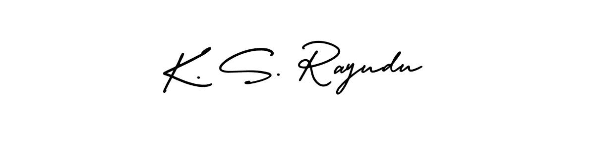 Also You can easily find your signature by using the search form. We will create K. S. Rayudu name handwritten signature images for you free of cost using AmerikaSignatureDemo-Regular sign style. K. S. Rayudu signature style 3 images and pictures png