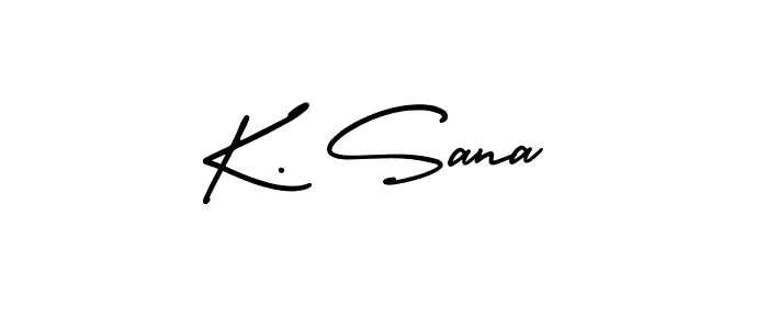 Use a signature maker to create a handwritten signature online. With this signature software, you can design (AmerikaSignatureDemo-Regular) your own signature for name K. Sana. K. Sana signature style 3 images and pictures png