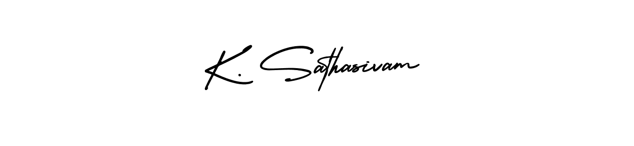 Design your own signature with our free online signature maker. With this signature software, you can create a handwritten (AmerikaSignatureDemo-Regular) signature for name K. Sathasivam. K. Sathasivam signature style 3 images and pictures png