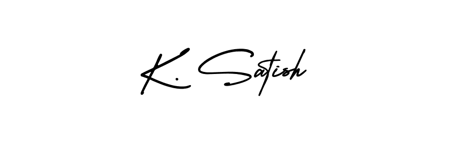 How to Draw K. Satish signature style? AmerikaSignatureDemo-Regular is a latest design signature styles for name K. Satish. K. Satish signature style 3 images and pictures png